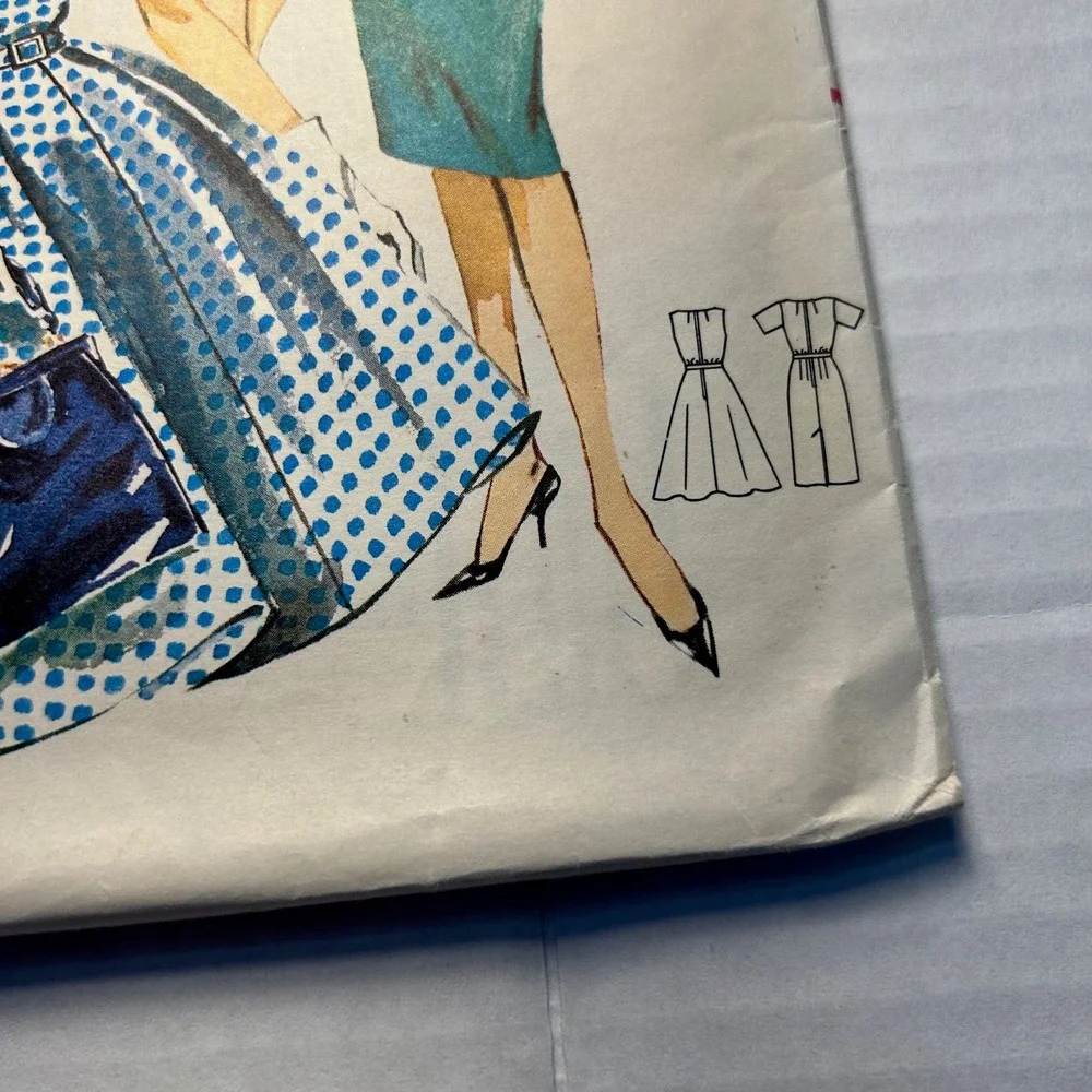 Butterick Vintage 1960's Pattern #9764 Shallow Neck Dress‎ Size 14